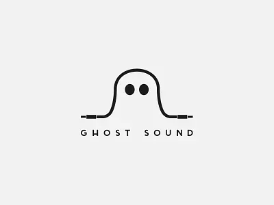 Ghost Sound audio branding cable ghost guitar cable inspiration logo minimal sound tech