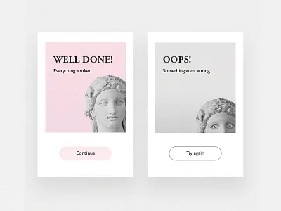 Success/Error clean error minimal success ui ux web