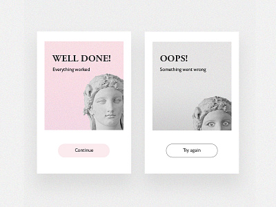 Success/Error clean error minimal success ui ux web