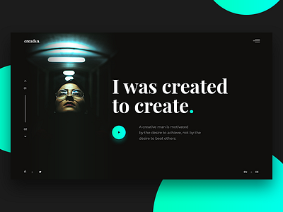 Creadsn Page blue creative cyan green decom design landing modern page ui ux