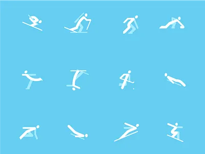 Winter Olympic Icons icons olympic olympics pyeongchang 2018 skiing winter