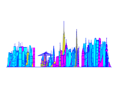 World Skyline buildings digital digital art flat illustration line design skyline svg world world skyline