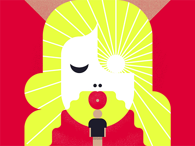 The Kiss blonde kiss man red lips sun and moon woman