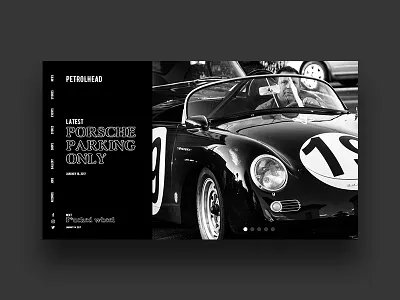 PETROLHEAD | landing page car landing page porsche ui ux web design
