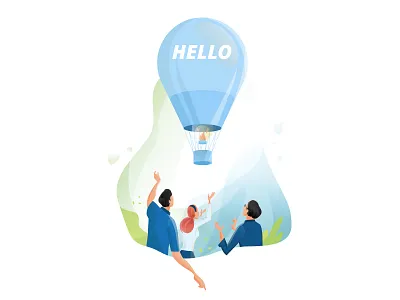 First Shot! air balloon art balloon editorial first shot graphic design illustration