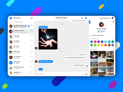 Facebook Messenger Desktop UI app chat design desktop facebook fb messenger redesign ui view website