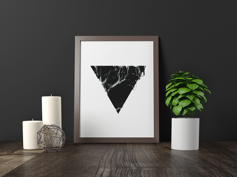 Black Ocean Live Frame black black ocean black sea delta frame home decor live display ocean photo frame screen sea triangle