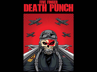 Skull Pilot 5fdp art band caracter design icon illustration pilot red skull vector war