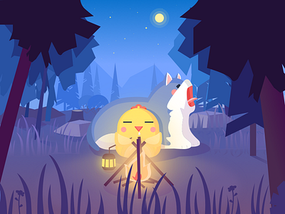 we and the moon design graphic illustration
