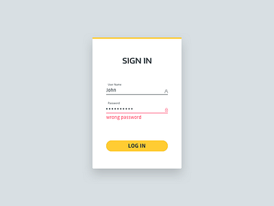 Wrong password account forms log in password sign in ui