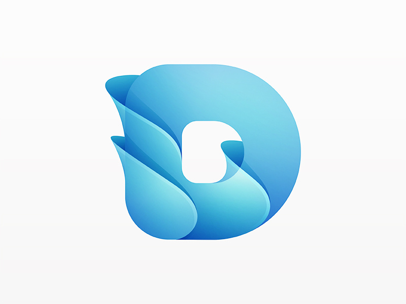 Example of 1 Letter Gradient Vector Logo