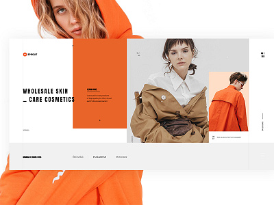 Beauty Landing "SPROUT" beauty clean fashion interface landing minimalism ui ux website