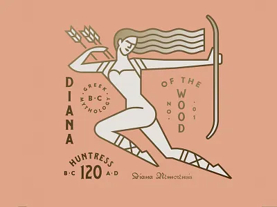 Mythology No. 01 arrow bow greek mythology women wood