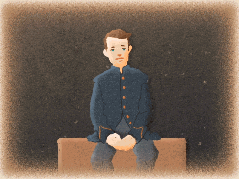 Blinkey old timey soldier 2d animation character flash illustration mike ricca riccabucks