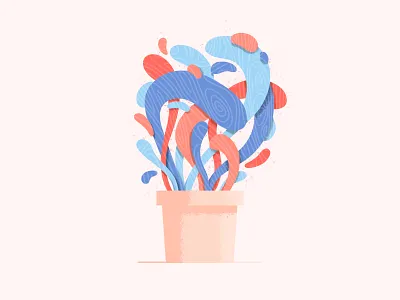 Wild Plant experiment flower illustration plant pot vector wild