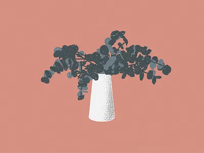 Plant cubhaus illustration minimal nature negativebear plant salmon still life