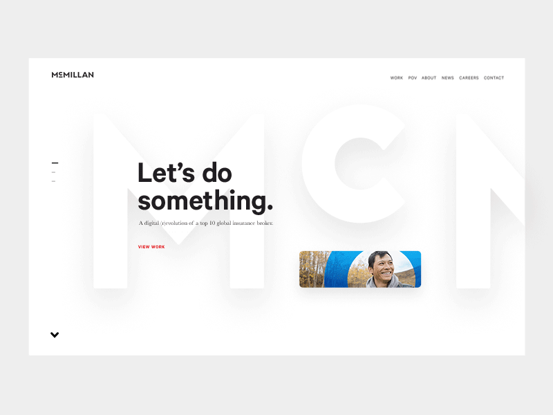 McMillan clean interface layout minimal ui web website white