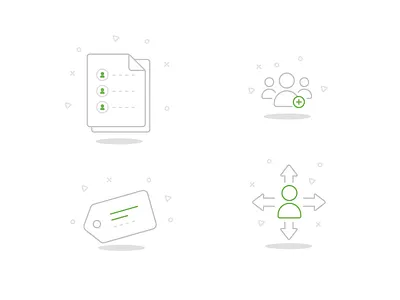 Blank State Illustrations icon paper people position schedule shadow stars tag