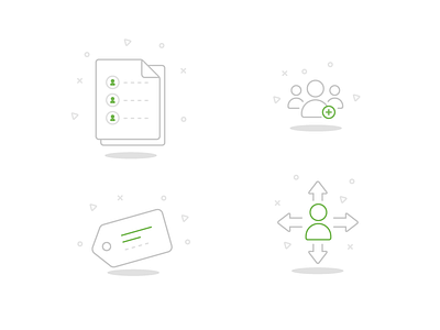 Blank State Illustrations icon paper people position schedule shadow stars tag