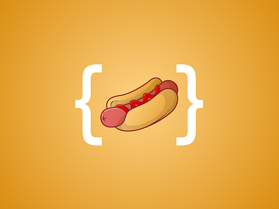 Hotdog Icon brackets bun dog fullsnack hotdog icon ketchup sausage snack snacks weenie