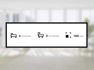 Simple Icons bathroom bedroom icons property real estate square website