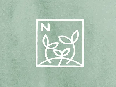 Nourish sprouts garden grow leaf logo mark nourish plant sprout