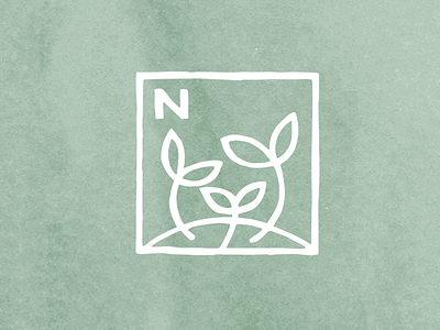 Nourish sprouts garden grow leaf logo mark nourish plant sprout