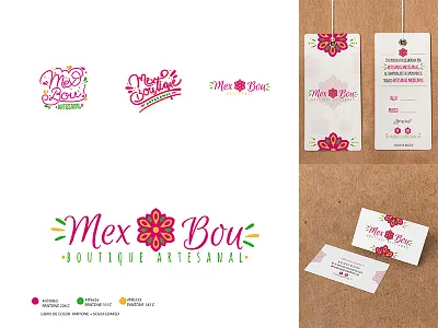 MEX BOUTIQUE ARTESANAL boutique branding clothes color identity logo mexico quintanaroo