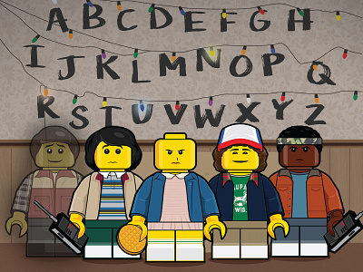 LEGOmania: Stranger Things art artwork design digital art graphic design hbo illustration lego stranger things