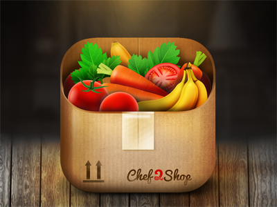 3D Iphone Icon 3d icon app box cardboard fruit fruits gui icon ingredients ios icon iphone icon ui