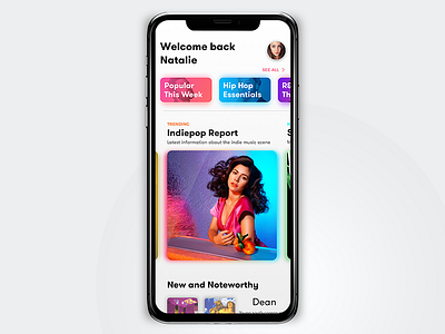 Music Discovery app concept drop shadow gradient iphonex music prospect sketch ui ux