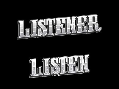 Listener & Listen Hand Lettering branding graffiti hand lettering identity illustration logo print typography