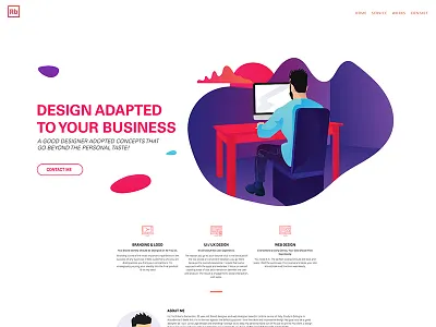 Web Home app design flat gradient illustration index interaction iu ux
