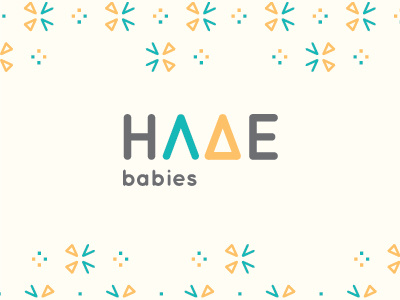 HAAE babies. baby colorfull design logo logotype minimalism monogram