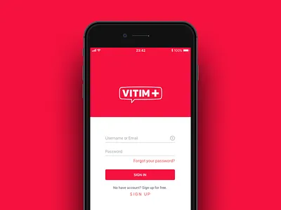 Sign In Screen iphone login sign in