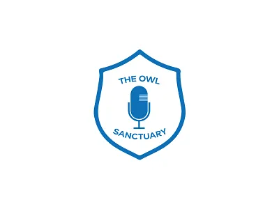 The Owl Sanctuary (Unused Concept) brand branding creative icon identity illustrator logo microphone owl sheffield shield