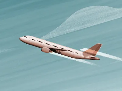 a plane airline airplane boeing flight flying gouache jet plane sky texture