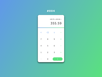 Daily UI 004 - Calculator daily ui dailyui