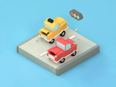 lowpoly_car 3dwartwork artwork c4d car cinema4d illust lowpoly