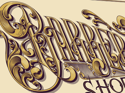 Barber barber goldletter havicruz lettering type