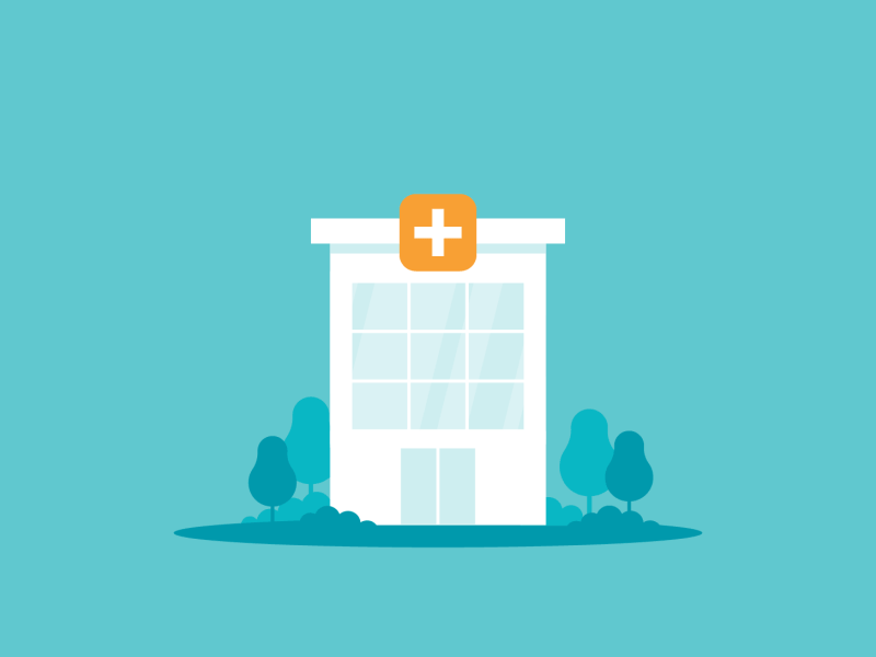 Medical building animation building expand gif grow hospital illustration medical