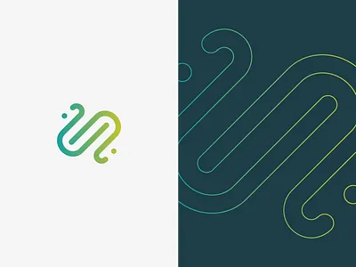 The "S" concept blue brand connect english gradient green logo outline people s school speak