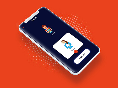 Sign Up Selection Screen mobileapp signup student teacher uidesign