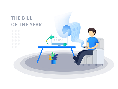 The Bill bill finance llustration money summary ui work