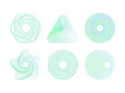 Shapes circle gradient hexgon shapes star triangle