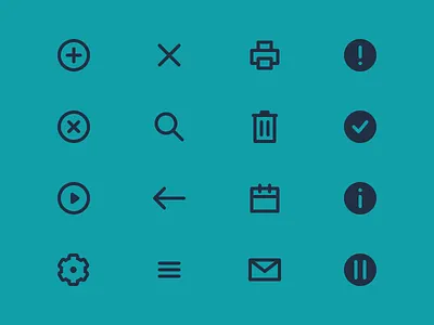 Work work work work work flat iconography icons simple stroke ui vector