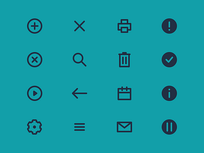 Work work work work work flat iconography icons simple stroke ui vector