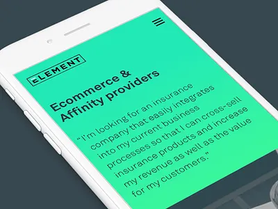 ELEMENT design element finleap fintech illustration insurance insurtech interaction landing page ui ux