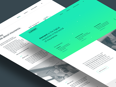 ELEMENT design element finleap fintech illustration insurance insurtech interaction landing page ui ux