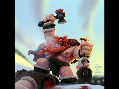 D:< art cartoon character viking illustration